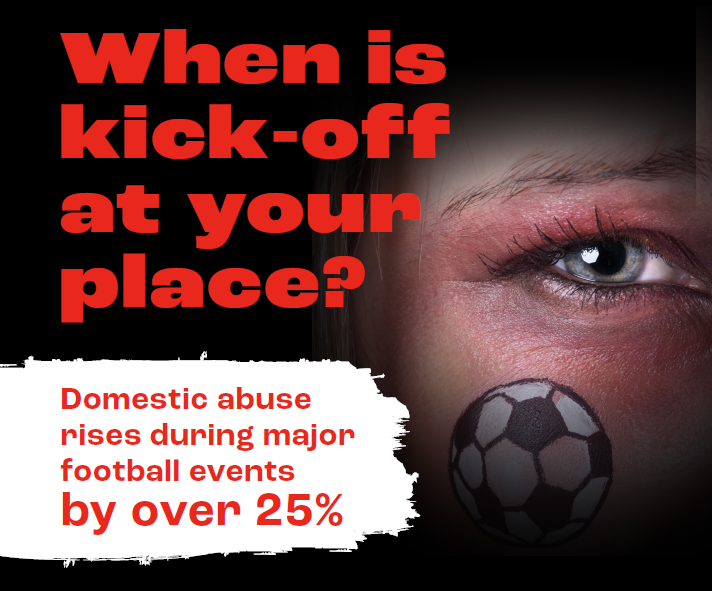 When is kick-off at your place? Domestic abuse rises during major football events by over 25%